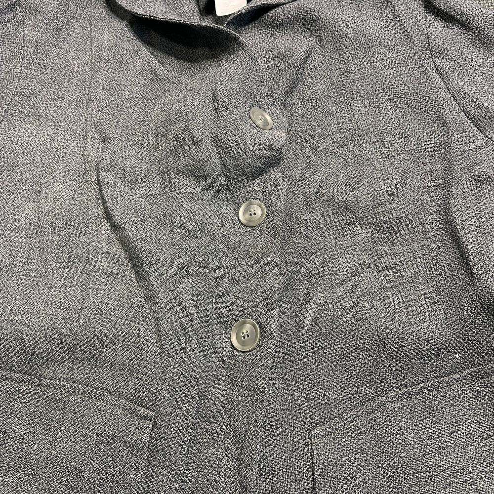 ECHAPPEES BELLES Black White Marbled Linen Blazer Soft Women Sz 3 Paris Chic - Picture 8 of 13